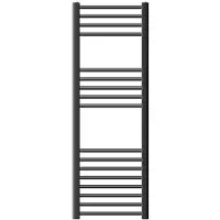 LuxeBath Badkamerradiator Sahara 400x1200 mm antraciet gebogen met zijaansluiting
