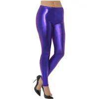 Smiffys Leuke blauwe metallic disco legging uit de jaren 80