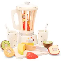 Woet Houten Smoothie Maker Speelset - Inclusief 5 Stuks Fruit, een Snijplank en 2 Bekers - Speelgoedkeukenmachine voor Kinderen - Rollenspel Keukenspeelgoed - Vanaf 3 Jaar