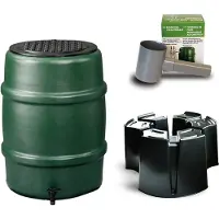 Harcostar - Regentonset - 114 L + Voet + Vulautomaat & Afsluiter