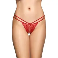 Softline | sexy string | open kruis | rood | S/M