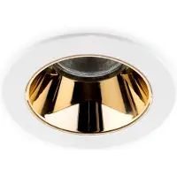Groenovatie Inbouwspot Rond - Kantelbaar- Ø85mm - Wit - Koper - GU10 Fitting