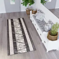 Tapiso Dream Loper Grijs Tapijt Gangloper Vloerkleed Maat- 70x1250