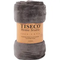 Tiseco Plaid Home Studio Cosy Grey-240 x 220 cm