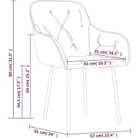 vidaXL Eetkamerstoelen 2 st fluweel lichtgroen