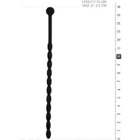 Huismerk Geribbelde Siliconen Dilator - Zwart