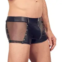 Svenjoyment Underwear Wetlook Shorts met Studs en Inzetstukken