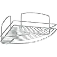 Metaltex Onda Badkamerrek Hoekplank – 22x22x11 cm – Zilver – Metaal Polytherm coating – 5 Jaar Garantie