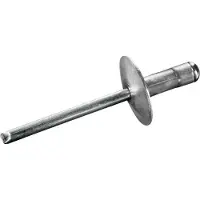 Goebel - 250 x Multi-Grip blindklinknagels (Ø x L) 4,8 x 15,1 mm - Alu Aluminium AlMG 2,5 / RVS A2 - Grote kop - MULTI - 7770348151 - Popnagel