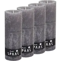 Spaas Rustieke Stompkaarsen 70/190 mm - Taupe - circa 95u - 4 kaarsen