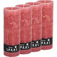 Spaas Rustieke Stompkaarsen 70/190 mm - Oudroze - circa 95u - 4 kaarsen