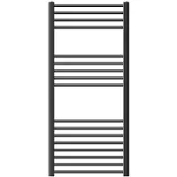 LuxeBath Badkamerradiator Sahara 600 X 1200 Mm Antraciet Recht Met Zijaansluiting