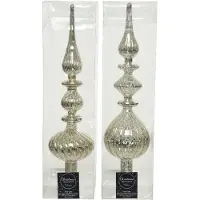 Décoris Piek glas d9h35 cm zilver a2