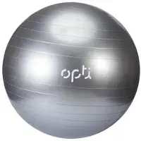 OPTI Silver Gym Ball - 55cm - fitnessbal grijs turnbal + pomp