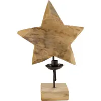 Life Deco Ornament "Lichte ster" - Teak hout - 40 cm
