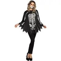 Kärkkäinen Poncho skeleton (zwart en wit)