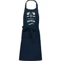 Kariban Cadeauschort - Tekstschort - Keukenschort met je naam - kookschort - verjaardag - moederdag - De beste kok is toevallig deze Dochter - navy blauw