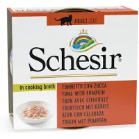 Schesir 12x Kattenvoer Pompoen In Bouillon 70 Gr