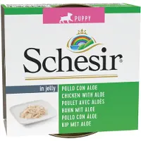 Schesir 10x Hondenvoer Puppy Kip Aloe in Gelei 150 gr