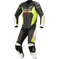 Alpinestars GP Force Chaser, lederen pak 1st. ,Zwart/Wit/Neon-Rood/Neon-Geel ,52