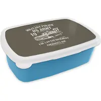 MuchoWow Broodtrommel Blauw - Lunchbox - Brooddoos - Mancave - Auto - Vintage - Leger - 18x12x6 cm - Kinderen - Jongen