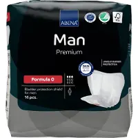 Abena Man Premium Formula 0 - 14 Stuks Incontinentieverband voor Mannen - Incontinentie Mannen voor Licht tot Matig Urineverlies - 20x23cm / 250ml