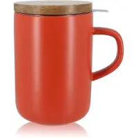 Ogo living Juliet theemok met deksel en theezeefje 475ML ROOD