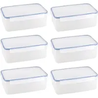 Sunware vershoudbakjes 5.2L - Set van 6 - 31.2x22x11 cm - Transparant