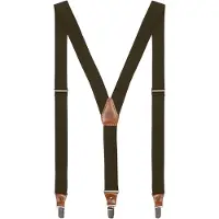 Fjällräven - Singi Leather Clip Suspenders - Bretels One Size, olijfgroen