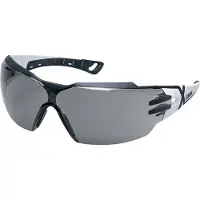 Uvex Bril met veren pheos cx2, EN 166, EN 172, polycarbonaat grijs, frame zwart/wit, 5 stuks