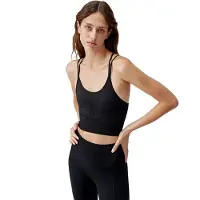 Born Living Yoga India Seamless Sporttop Met Medium Ondersteuning Zwart L Vrouw
