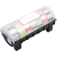 Vogue Multidispenser Vogue 2,5cm, incl 7 rollen voedseletiketten daglabels
