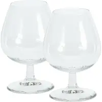 Excellent houseware Cognac glazen - 16x stuks - glas - 350 ml - likeur glazen