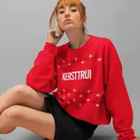 B&C Foute Kersttrui Rendieren - Met tekst: Kersttrui - Kleur Rood - ( MAAT L - UNISEKS FIT ) - Kerstkleding voor Dames & Heren