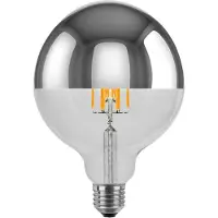 Segula LED lamp E27 | Globe G125 | Filament | Kopspiegel | Zilver | 2700K | Dimbaar | 6.5W (45W)