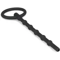 Huismerk Lange Holle Dilator Met Grote Trekring - Zwart