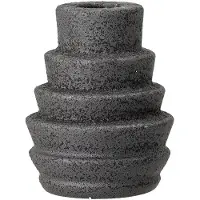 Bloomingville Emin Candlestick, Black, Stoneware