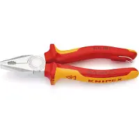 Knipex Combinatietang | lengte 180 mm | meercomponenten mantels | verchroomd VDE | 1 stuk - 03 06 180 T
