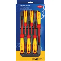 Knipex VDE Schroevendraaierset 6-delig Kruiskop Pozidriv, Kruiskop Phillips