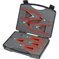 Knipex 00 21 25 Precisie-borgveertang set Geschikt voor borgringen Binnen- en buitenringen 12-25 mm, 19-60 mm 10-25 mm,