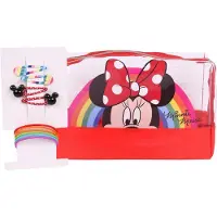 Disney Minnie Mouse - Toilettas, transparant + Manchetknopen, Elastiekjes