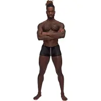 Male Power Mini Short - L black XL