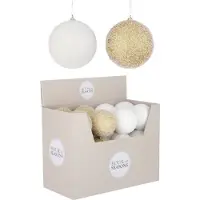 House of Seasons Kerstballen Assortiment Goud Wit - ø10 cm