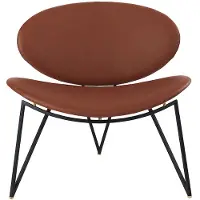 AYTM Semper loungestoel Black-cognac