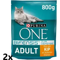 Purina One - Adult - Kip & Granen - Kattenvoer - 2x800g