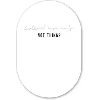 MuchoWow Muurovaal 40x60 cm - Ovale wanddecoratie Tekst - Collect moments not things - Quotes - Ovalen schilderij - Muurdecoratie woonkamer - Kamer decoratie - Schilderijen - Wandcirkel