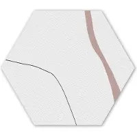 MuchoWow Hexagon wanddecoratie - Kunststof Wanddecoratie - Hexagon Schilderij - Lijn - Pastel - Design - 120x103 cm