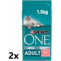 Purina One - Adult - Zalm & Granen - Kattenvoer - 2x1,5kg