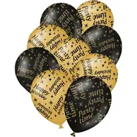 Paper Dreams Verjaardag ballonnen - Party Time/happy Birthday tekst print 36x stuks
