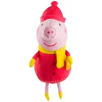 Sambro Peppa pig knuffel - Peppa pluche knuffel 50 cm - Winter editie